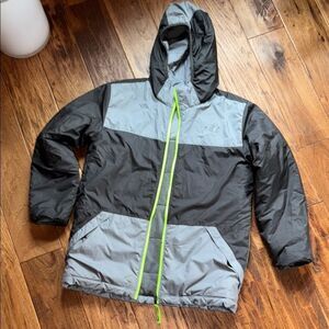 The North Face Reversible Black and Gray Hooded Jacket